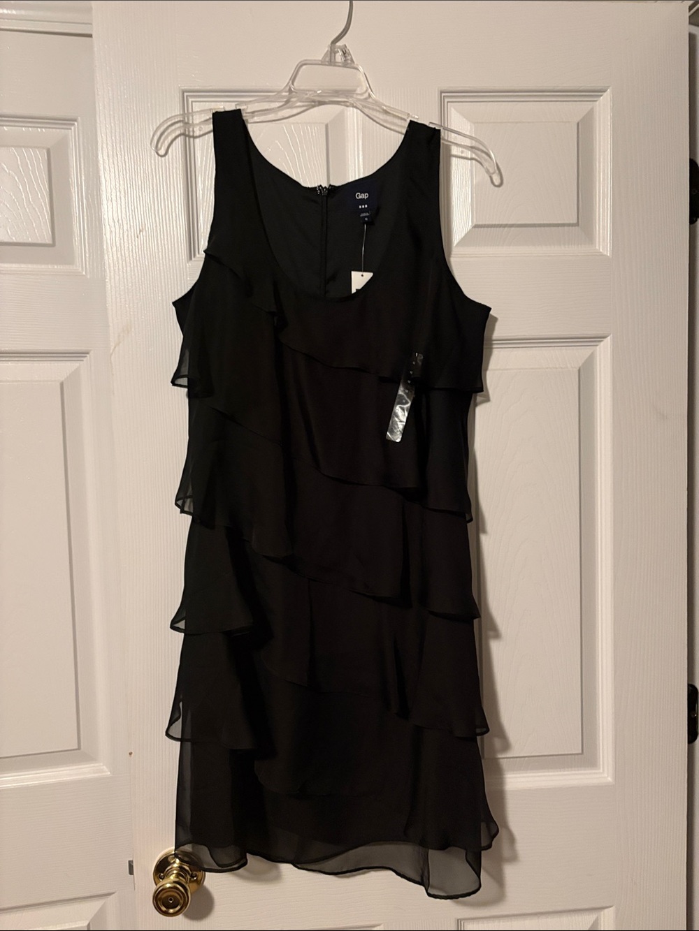 GAP Black Sleeveless Tiered Mini Dress